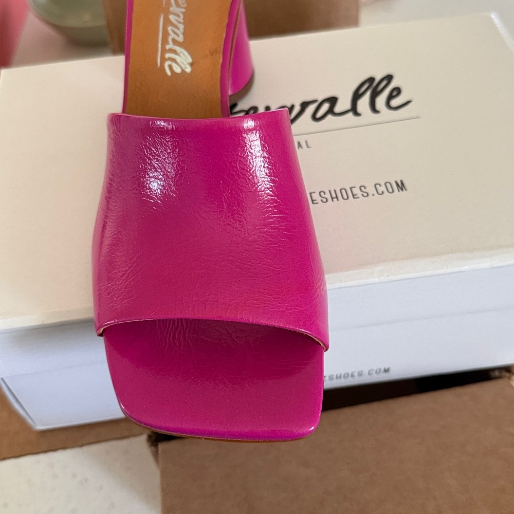 L'INTERVALLE Bright Fuchsia Open-Toe Block Heel Mule - Picture 3 of 3